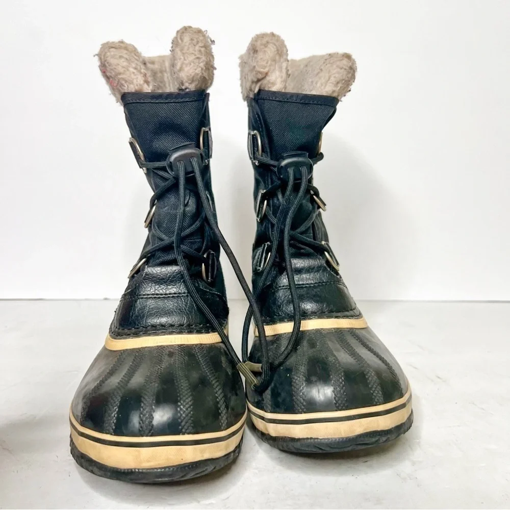 Sorel Yoot PAC 1964 Caribou Black Winter Snow Boots Insulated Waterproof Size 6